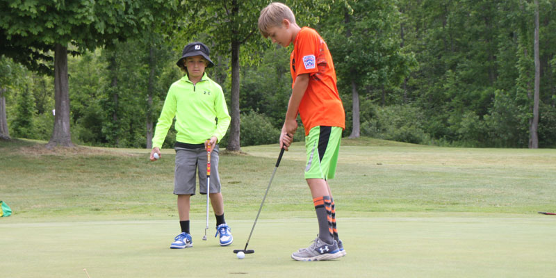 Photo of day 5 golf tournament at Tamarack Golf Camp.