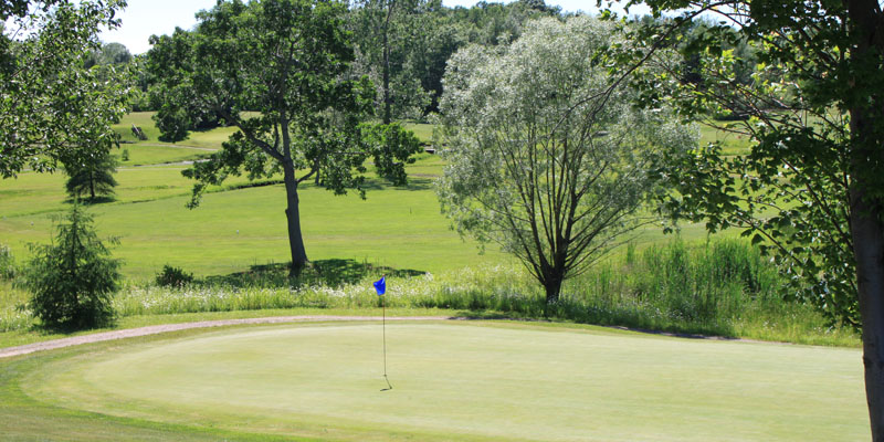 Photo of Par 5 Hole 10 at Tamarack Golf Club in Oswego, NY.