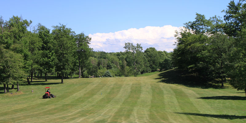 Photo of Par 5 Hole 6 fairway at Tamarack Golf Club in Oswego, NY.