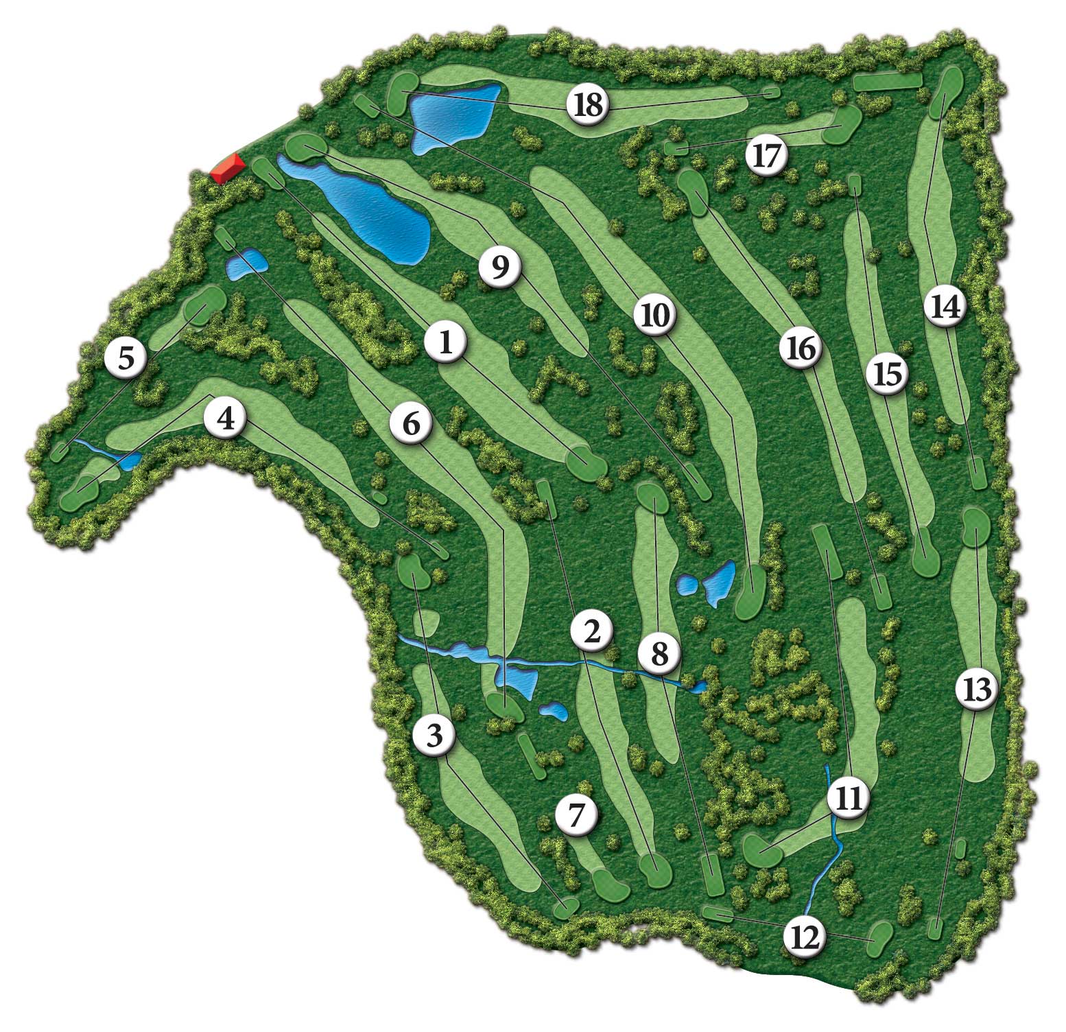 Image of the Course Map for Tamarack Golf Club.